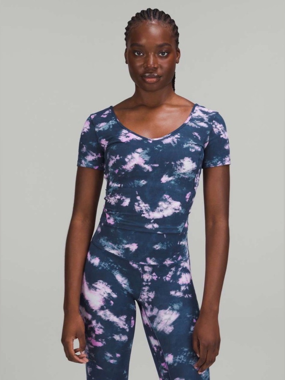 Lululemon Align T-Shirt Circulate Tie Dye Mineral Blue Multi